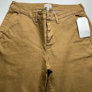 BELK Wonderly Fashion Denim Pant Mustard Relaxed Fit Cotton Sz 6R Preloved